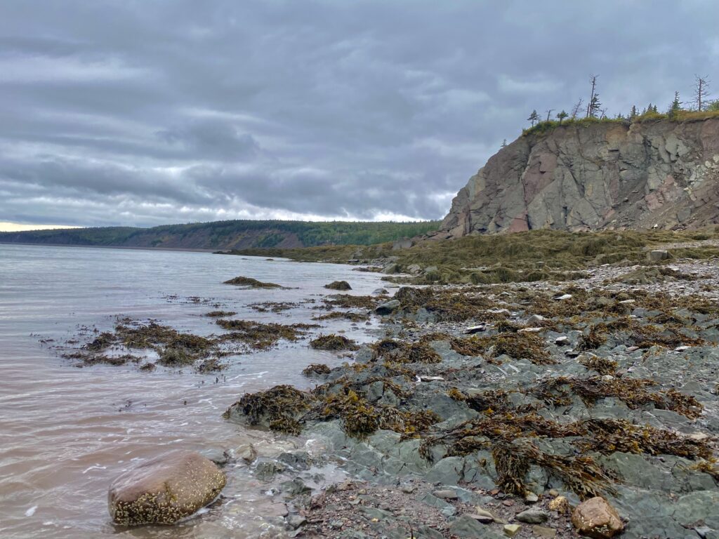 September 23, 2022 Parrsboro Beach, in the Minas Basin, Bay of Fundy